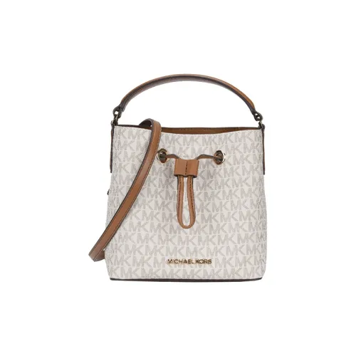 MICHAEL KORS Suri Кожа Ведрообразная Сумка Сумка через плечо Маленькая Женская Сумка через плечо Ванильный Коричневый и Многоцветный