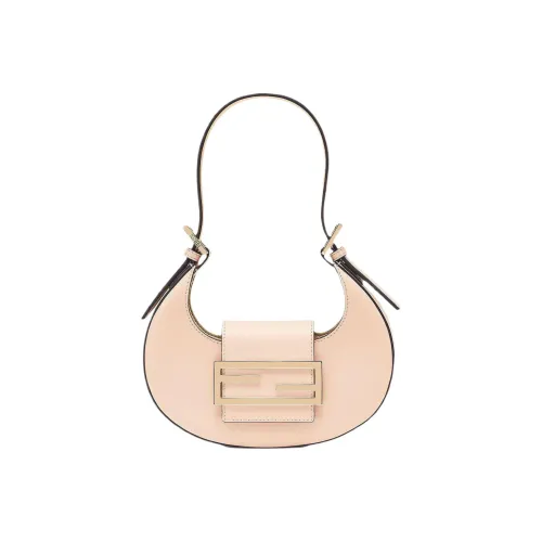 FENDI Печенье Телячья кожа Сумка-полумесяц New Moon Сумка на плечо Печенье Сумка Сумка через плечо Мини Женская Женская