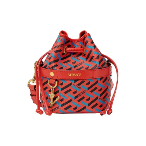 FANSIZHE Полиуретан Ведрообразные Сумки Сумки через плечо Сумка на плечо Средняя Женская Красная