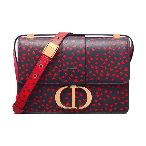 DIOR 30 Montaigne Коровья кожа Сумка через плечо Женская Красная