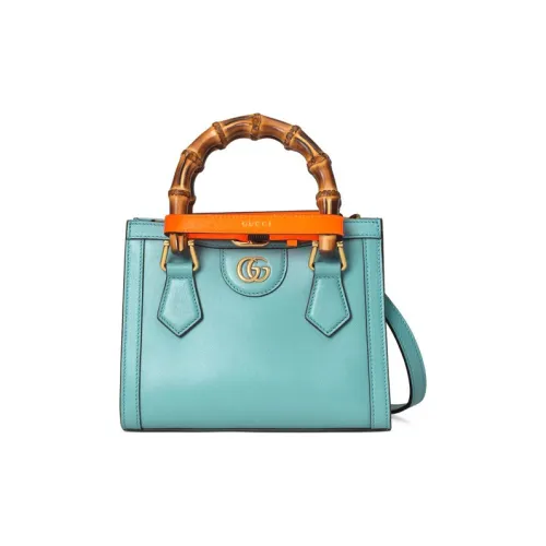GUCCI Diana Кожа Тоут Сумка Сумка через плечо Сумка через плечо Мини Светло-Синий