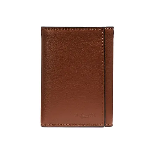 COACH Trifold Wallet Коровья кожа Держатель для карт кошелек Мужской Коричневый