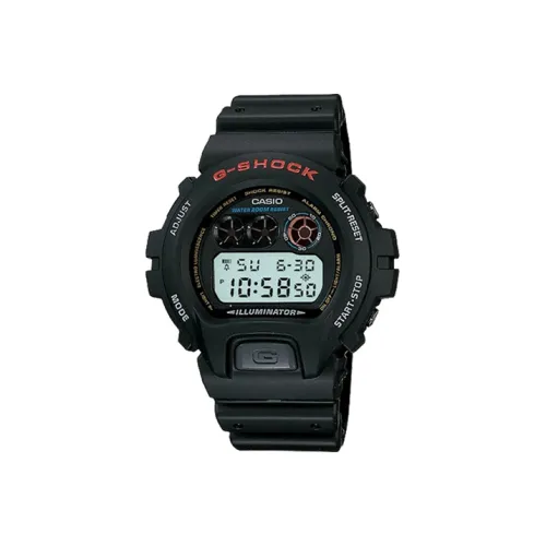 CASIO SQUAD Series G SHOCK Collection Кварцевый механизм Смольный ремешок Часы 53,2*50 мм Мужские часы Черный циферблат DW 6900 1