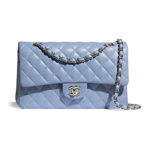 CHANEL Classic Flap CF Lambskin Сумка через плечо Средняя Женская Небесно-голубая