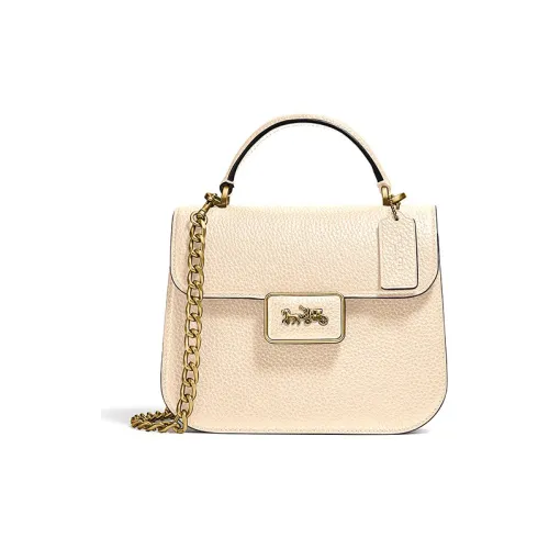 COACH Alie Кожа Сумка с цепочкой Сумка Сумка через плечо Сумка через плечо Маленькая Женская Айвори Белый