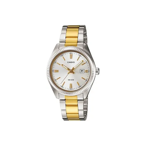 CASIO Кварцевый механизм нержавеющая сталь ремешок унисекс белый циферблат