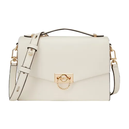 MICHAEL KORS MICHAEL KORS Handbag Collection Hendri Коровья кожа Сумка через плечо Средний Женская Чисто белый