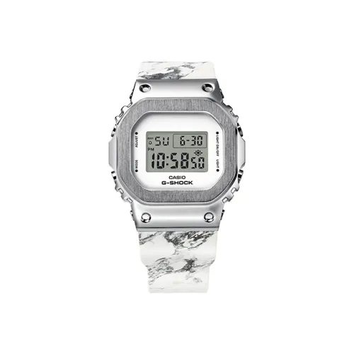 CASIO Full Metal Коллекция Квадратный циферблат Кварцевый механизм Смольный ремешок Часы Женские часы Серебристый циферблат