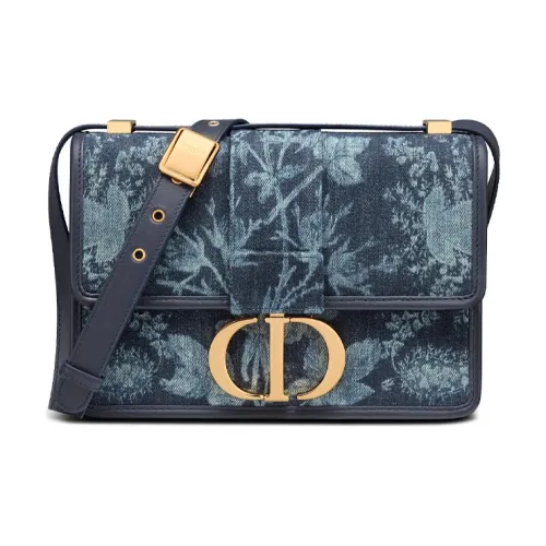 DIOR 30 Montaigne Denim Box Bag Shoulder Bag Женская Blue