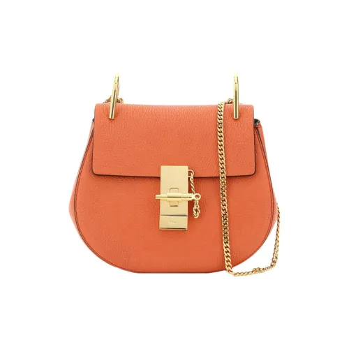 Chloe Chloé сумки Коровья кожа Седло Сумка Сумка с цепочкой Сумка через плечо Женская Апельсин