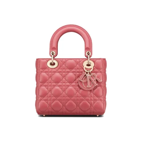 DIOR Lady Dior My ABCDior Овчина Сумка Lady Dior Сумка через плечо Сумка Маленькая Женская Розовая