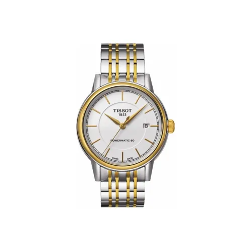 Tissot Carson Elite Series Автоматический Механический Часы Мужские 40 мм Белый Циферблат