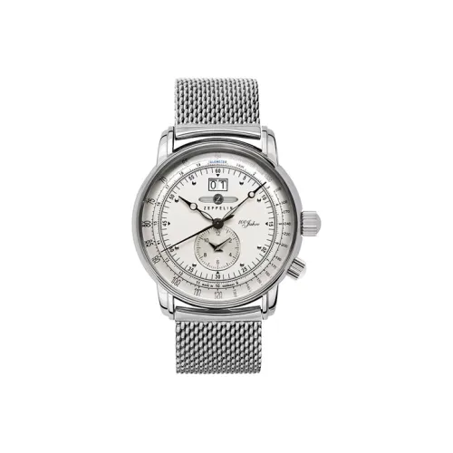 ZEPPELIN Hundred Years Collection Кварцевый механизм Мужские часы Циферблат Серебристый Корпус из нержавеющей стали