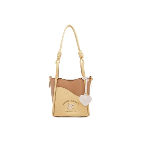 Sound For Life ПУ (полиуретан) ведрообразная сумка портативная сумка через плечо обычная женская коричневая белая