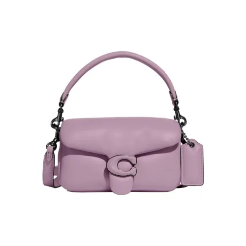 COACH Tabby Кожа Облачная Сумка Плечевая Сумка Сумка-подушка Сумка через плечо Сумка Женская Светло-фиолетовая