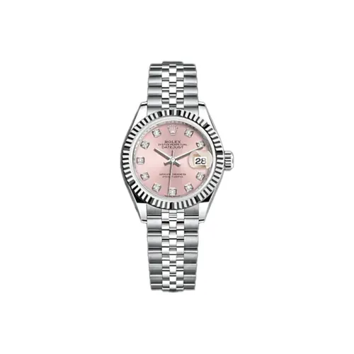 ROLEX Автоматический Механический Movement Женские Women's Apparel Log Series Часы 28 мм Розовые