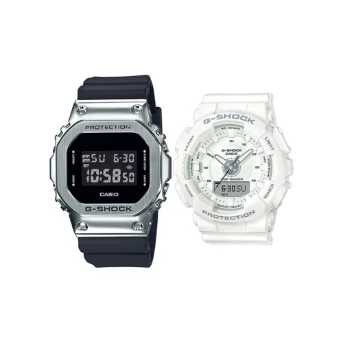 CASIO Парные часы Коллекция GM GMA Кварцевый механизм Часы Унисекс Черный циферблат GM 5600 1+GMA S130 7AER