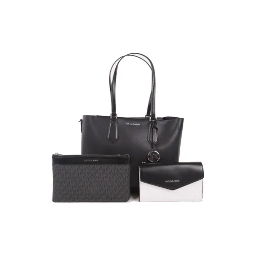 MICHAEL KORS Kimberly Кожа Тройной Эффект Сумка-тоут Сумка через плечо Женская Черная Многоцветная