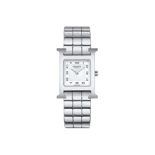 HERMES Heure H Collection Женские часы Кварцевый механизм Ремешок из нержавеющей стали Белый циферблат W053016WW00