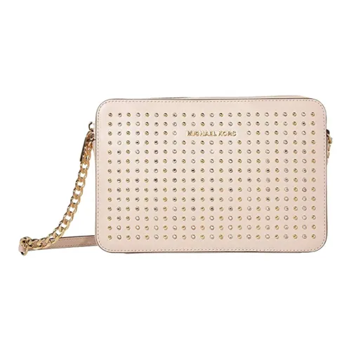 MICHAEL KORS Jet Set Коровья кожа Сумка через плечо Большая Женская Светло-розовая