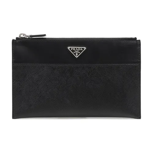 PRADA Кожаный клатч мужской черный