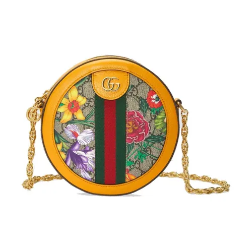 GUCCI Ophidia Кожа Обметка Круглая Сумка Сумка через плечо Женская