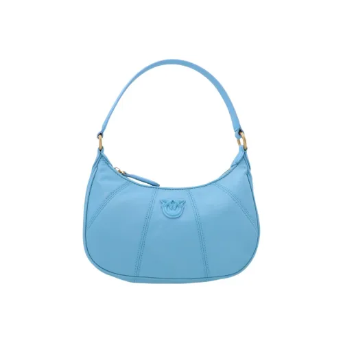 PINKO Кожа Полумесяц Сумка Маленькая Сумочка Сумка на Плечо Сумка через Плечо Сумка через Плечо Женская Светло-Синяя