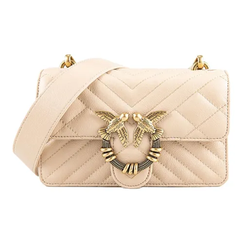 PINKO Сумка через плечо из коровьей кожи Мини Женская Экрю