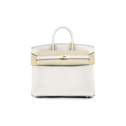 HERMES Birkin Коровья кожа Togo Коровья кожа Сумка Birkin Сумка Стандартная Женская 10 Craie Milkshake Белый
