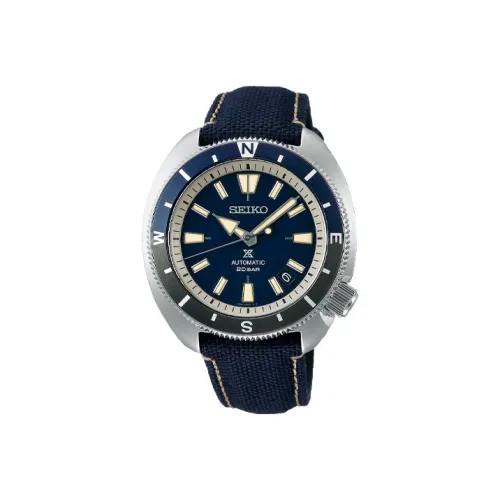 SEIKO Prospe Collection Механический механизм Canvas Ремешок Часы Мужские Синий циферблат SRPG15K1