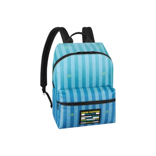 LOUIS VUITTON Discovery Покрытый холст Рюкзак Стандартный Мужской Градиент Синий