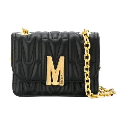 MOSCHINO Сумка через плечо из кожи женская черная