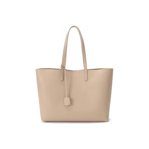 SAINT LAURENT East West Мягкая Телячья Кожа Комбинированная Сумка Тоут Сумка Сумка для покупок Тоут Сумка Сумка через плечо Женская Нюдовая