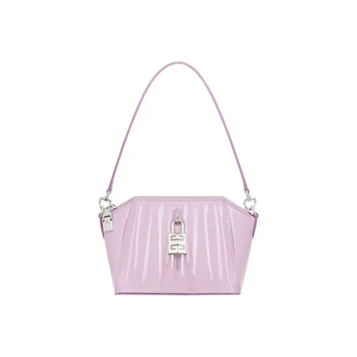 Givenchy Smooth Sheepskin And Patchwork Sheepskin Bag Сумка через плечо Сумка через плечо Маленькая Женская Светло-фиолетовая