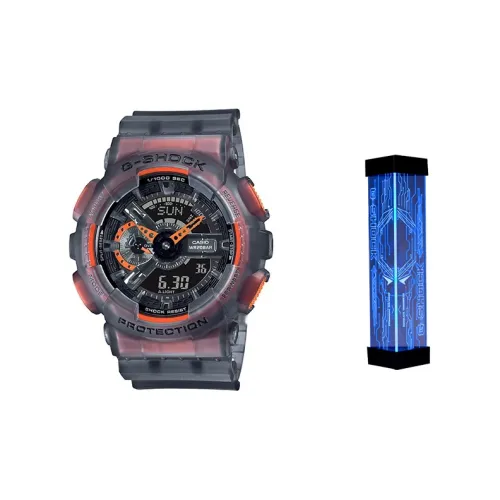 CASIO G SHOCK Collection Электрическая устойчивость Кварцевый механизм Смольный ремешок Часы Мужские Циферблат Серый GA 110LS 1APRE