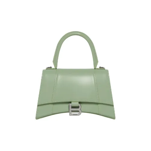 Balenciaga HOURGLASS Телячья кожа Сумка через плечо Сумка Маленькая Женская Светло-зеленая
