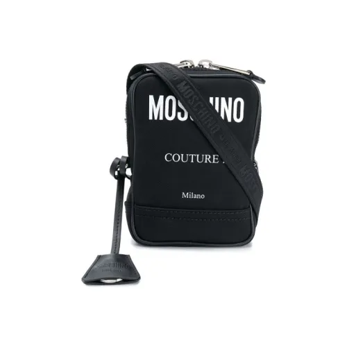 MOSCHINO Nylon Clutch Shoulder Bag Men's Black