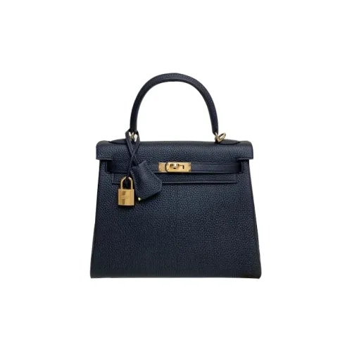 HERMES Kelly Коровья кожа Togo Сумка Kelly Сумка Женская Черная