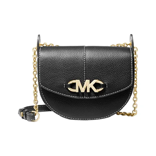 MICHAEL KORS Коровья кожа Седло Сумка Сумка через плечо Маленькая Женская Чисто черная