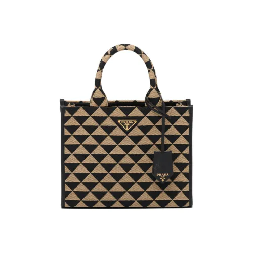 PRADA Вышивка Ткань Тоут Сумка Сумка для покупок Женская сумка