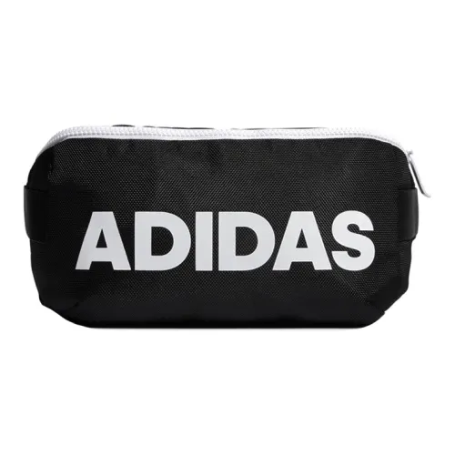 Adidas Полиэстер Сумка через плечо Бананка Стандартная Унисекс Черный Белый Логотип