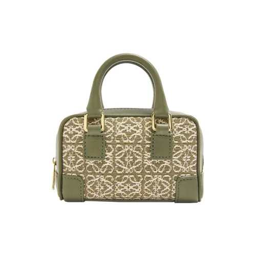 LOEWE Сумка из телячьей кожи с цветным холстом цепочка сумка через плечо сумка женская зеленая