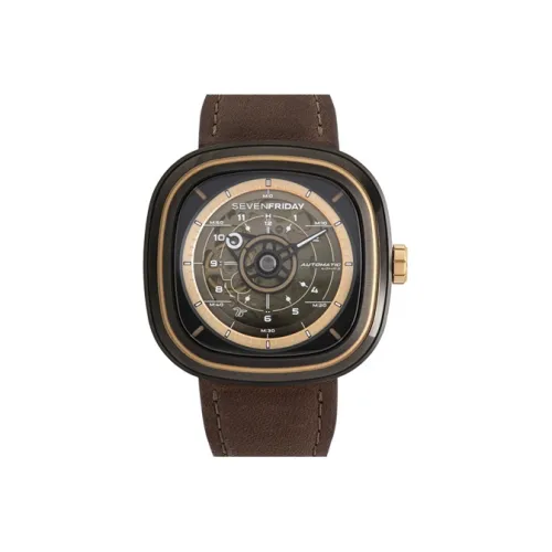 SEVENFRIDAY Автоматический Механический Механизм Мужские Часы 45,6 мм Золото