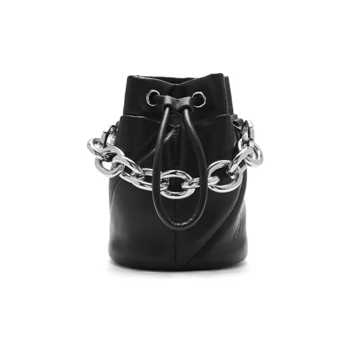 JESSIE JANE Коровья кожа Сумка через плечо ведрообразной формы сумка сумка через плечо Женская Черная Каштановая Белая