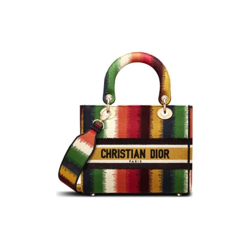 DIOR Canvas Bag Medium Women's Multicolor