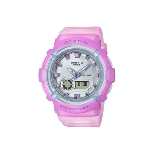 CASIO Малыш г Sports Collection Кварцевый механизм Смола Ремень Часы Женские Серебристый циферблат BGA 280 6APR Человек