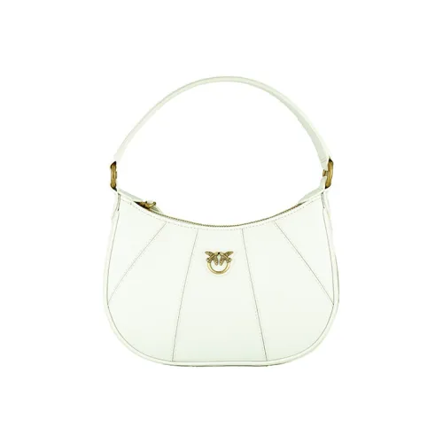 PINKO Кожа Полумесяц Сумка Маленькая Сумочка Через плечо Сумка Сумка через плечо Мини Женская Белая