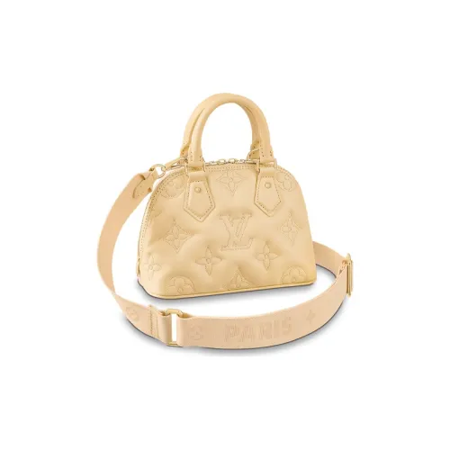 LOUIS VUITTON Alma Телячья кожа Купольная сумка Сумка через плечо Маленькая сумка Женская Желтая