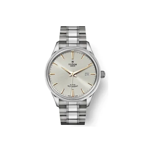 TUDOR Автоматический Механический Механизм Мужские Часы Wind Style Collection 41 мм Серебряные