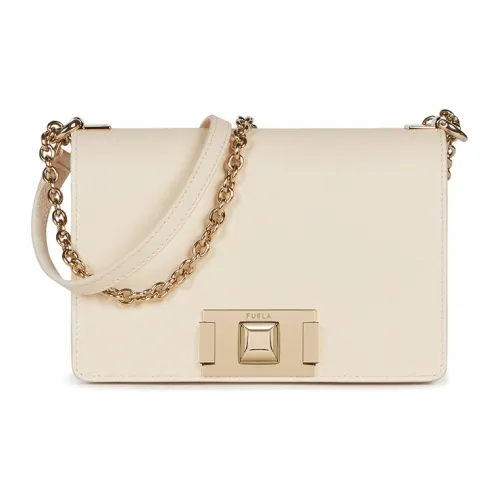 Furla Mimi Collection Кожа Сумка через плечо Мини Женская Экрю